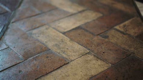 European Brown Polished Terracotta Stone Tiles Interior Floor 4k Stock