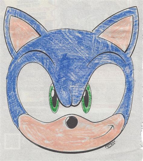 Printable Sonic The Hedgehog Face Template