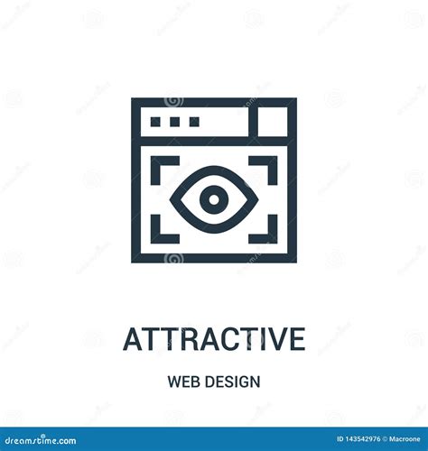 Attractive Icon Vector From Web Design Collection Thin Line Attractive