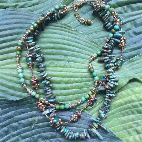 three strand turquoise necklace