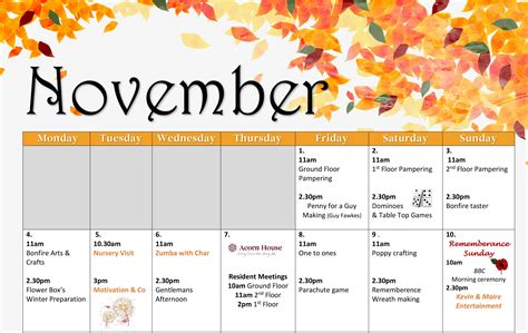 Activities In November