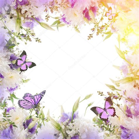 ✓ gratuiti a scopo commerciale ✓ immagini di alta qualità. Foto: cornice con fiori e farfalle | cornice con fiori e ...
