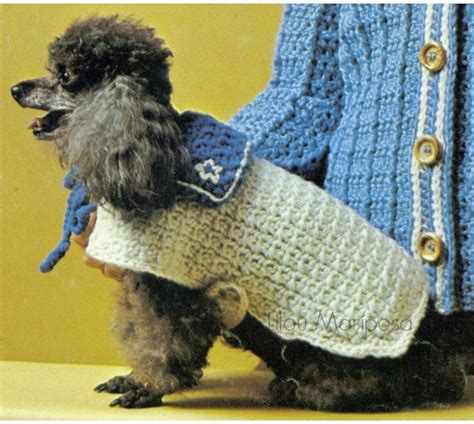 Crochet Dog Costume Pattern Vintage 70s Sailor Dog Sweater Etsy