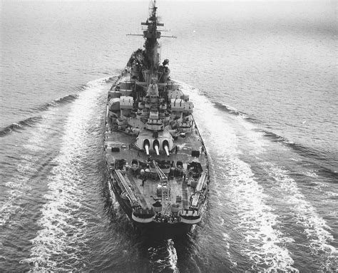 Photo Us Battleship Alabama Underway In Puget Sound Washington