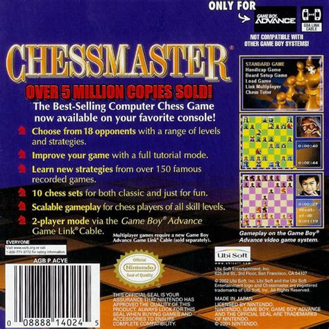 Chessmaster Box Shot For Game Boy Advance Gamefaqs