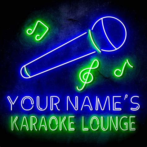 Custom Ultra Bright Karaoke Bar Lounge LED Neon SignRed Blue In