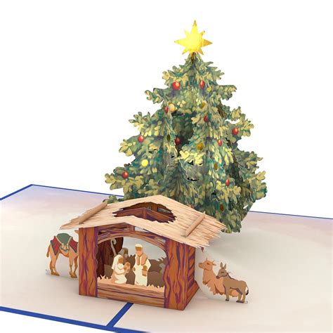 Nativity Christmas Tree Pop Up Card Lovepop