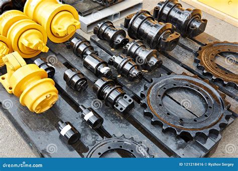 Spare Parts Chassis Of Construction Machinery Stock Photo Image Of