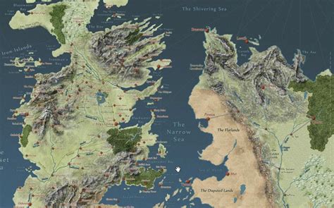 Map Of Westeros Game Of Thrones Maping Resources