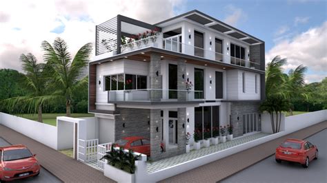 Three Storey House Plan With Bedrooms Cool House Concepts