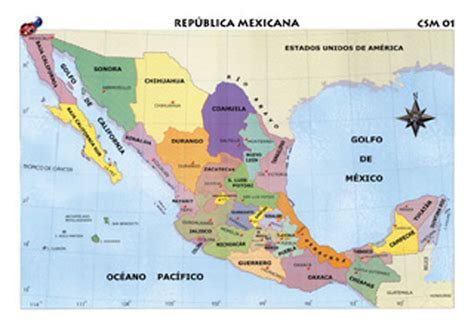 Mapa Rep Blica Mexicana Ediciones Bob