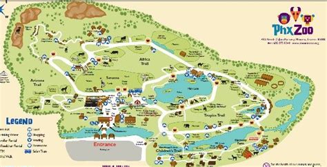 Phoenix Zoo Map Zoo Map Zoo Kid Friendly Activities