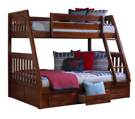 Our bunk beds come in a variety of shapes, configurations, and materials. Discovery World Furniture Twin over Full Merlot Mission ...
