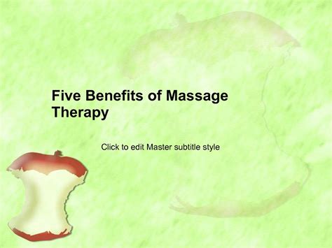 calaméo five benefits of massage therapy