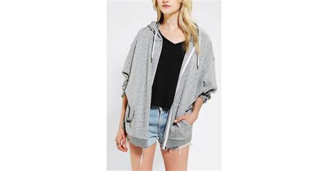 Fast delivery & free returns. Urban Outfitters Oversized Zip Up Hoodie Sweatshirt in ...