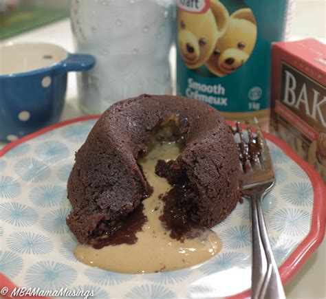 Stir together a few spoonfuls of flour and cocoa powder. Peanut Butter-Chocolate Molten Lava Cakes - MBAMamaMusings