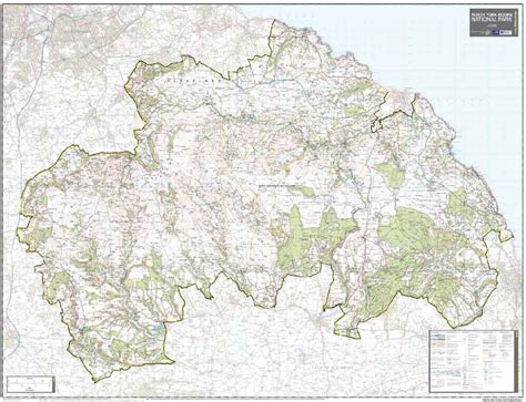North Yorkshire Moors National Park Wall Map Map Logic