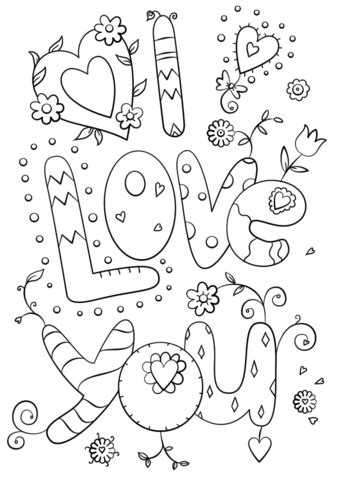 Anyway, if you've been looking to get some i love you coloring pages, i''ve got a number of them below. I Love You coloring page | Free Printable Coloring Pages