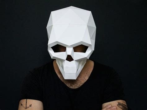 Skull Masks For Halloween Printable Mask Diy New Year Mask Etsy