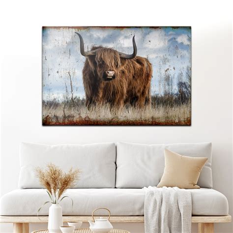 Highland Cattle Wall Art Ready To Hang Free Shipping Tailored