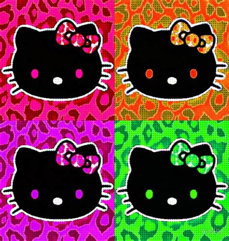Hello Kitty Leopard Pop Art By Arts4u Hello Kitty Backgrounds Hello
