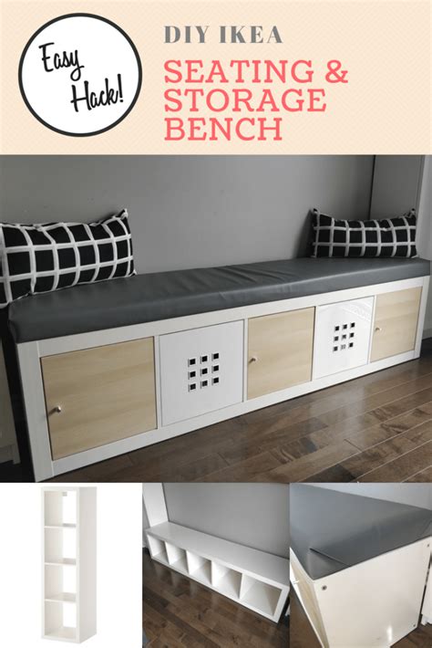 Ikea Kallax Hack Turn Bookshelf Into A Seating Bench With Storage Diy