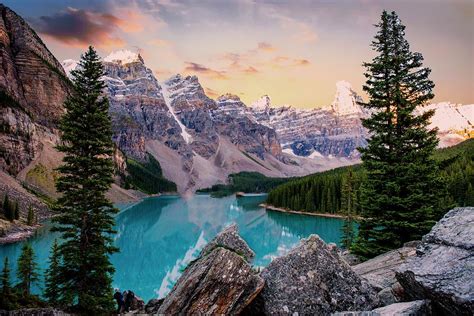 Morning On Lake Moraine Canada Photograph By Minnetta