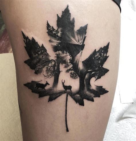 Double exposure tattoo 1282416 eps, png, jpg | 87 mb creative ideas for your design. awesome double exposure leaf tattoo © tattoo artist Martin Kelly 📌💗🍁💗🍁💗🍁💗🍁💗📌 #restaurar | Tattoo ...