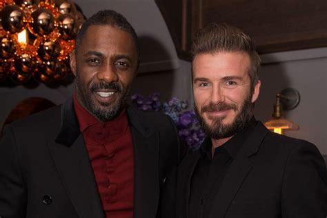 Idris Elba With David Beckham At Haig Club™ London March 2015