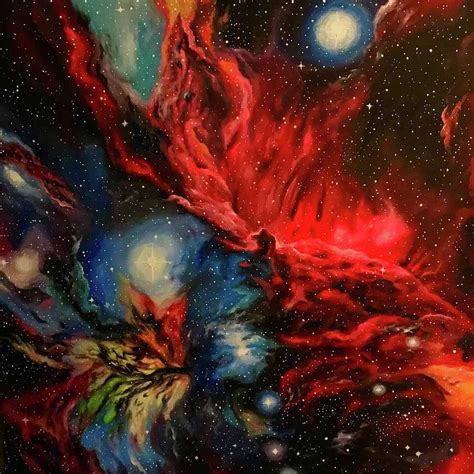Nebula Painting By Solveig Inga Fine Art America