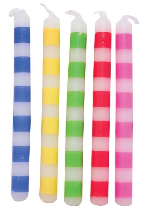 Striped Candles Striped Candles Rainbow Candle Birthday Cake