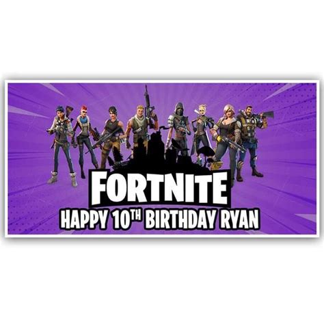 Fortnite Birthday Personalized Banner By Pblast Personalized Banners