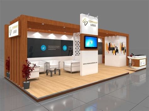 Exhibition Stall 3d Model 9x4 Mtr 3 Sides Open 3d Model Max 3 Office