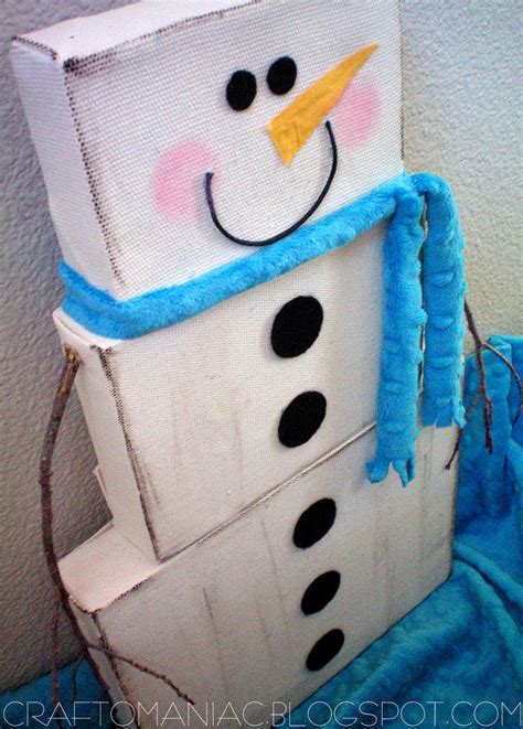 Frosty The Canvas Snowman Craft O Maniac