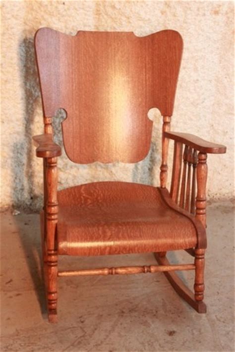 Spindle chairs from the farmhouse dining collection are inspired by comfortable windsor comb back chairs that have been family favorites for generations. ANTIQUE VICTORIAN TIGER OAK PRESSED BACK ROCKING CHAIR ...