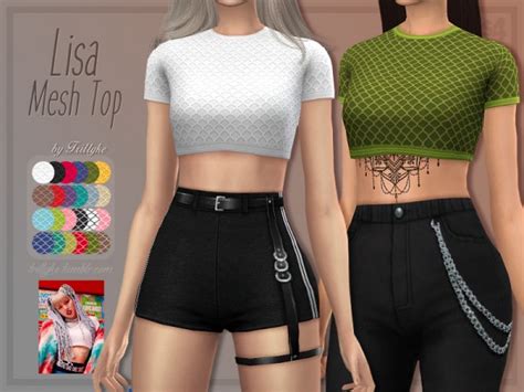 The Sims Resource Lisa Mesh Top By Trillyke • Sims 4 Downloads