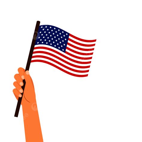 Country Usa Clipart Transparent Background Human Hand Holding Flag Of