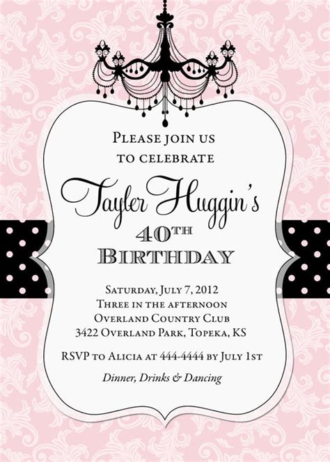 Free Printable Personalized Birthday Invitations For Adults Download
