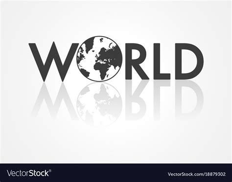 Typography Of The Word World Royalty Free Vector Image