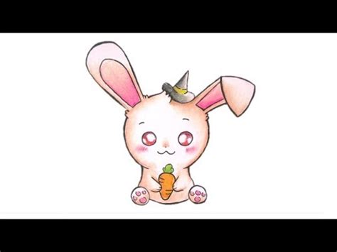 Dessin de lapin kawaii a imprimer. Tutoriel n°24 Comment dessiner un lapin kawaii ? (dessin ...