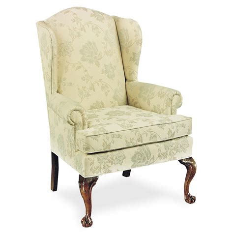 Fairfield Chairs 5129 01 Upholstered Wing Chair With Claw Feet