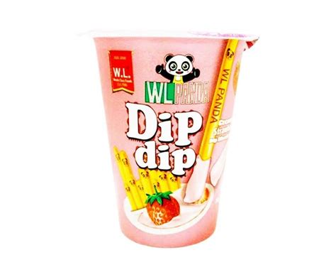 Wl Panda Dip Dip Creamy Strawberry Dip Biscuit Snack 30g