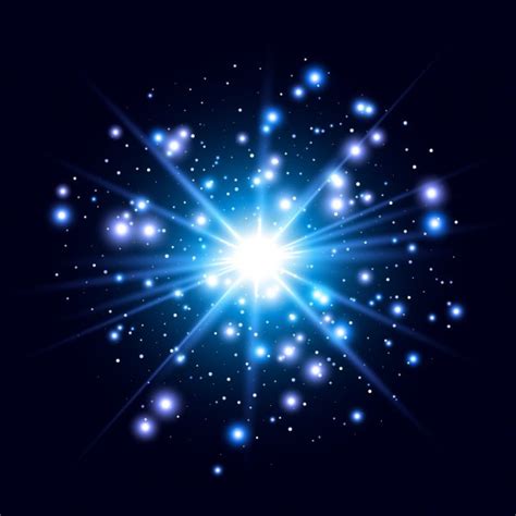 Glow Light Effect Glowing Sparks Star Burst With Sparkles Vector