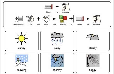 Pin By Eyfs On Science Seasons Stormy Foggy Sentences