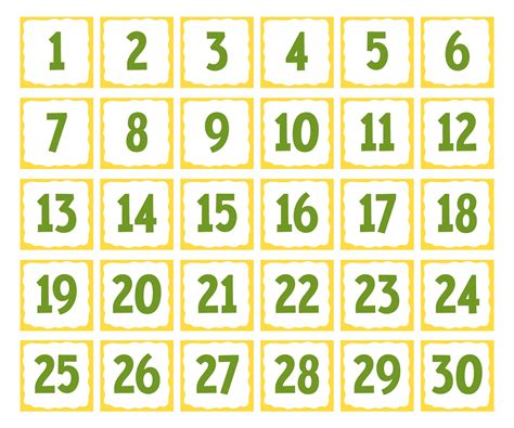 Printable Number Chart 1 50 Class Playground 10 Best Printable Number