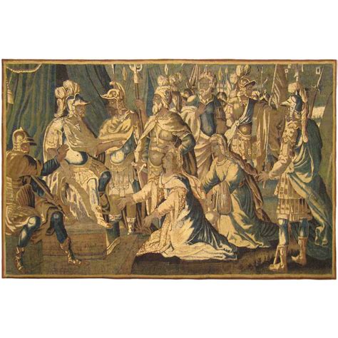 Early 17th Century Flemish Historical Tapestry With The Roman General