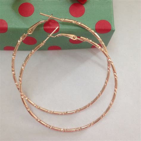 Simple Gold Color Big Hoop Earring For Women Statement Fashion Jewelry