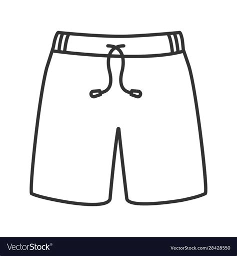 Swimming Trunks Linear Icon Royalty Free Vector Image