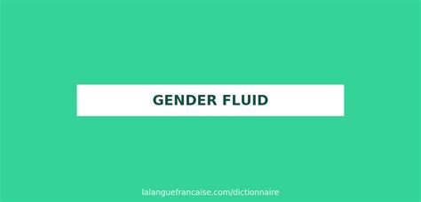 Définition De Gender Fluid Dictionnaire Français