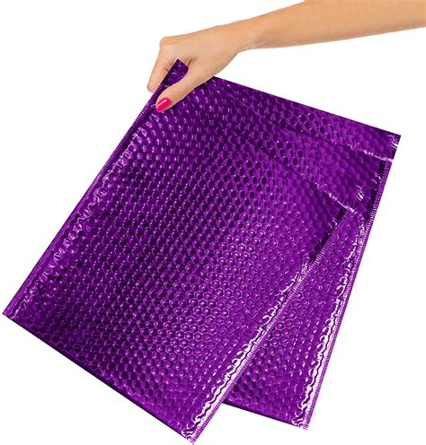10 Pack Metallic Bubble Mailers 12x17 Purple Padded Envelopes 12 X 17
